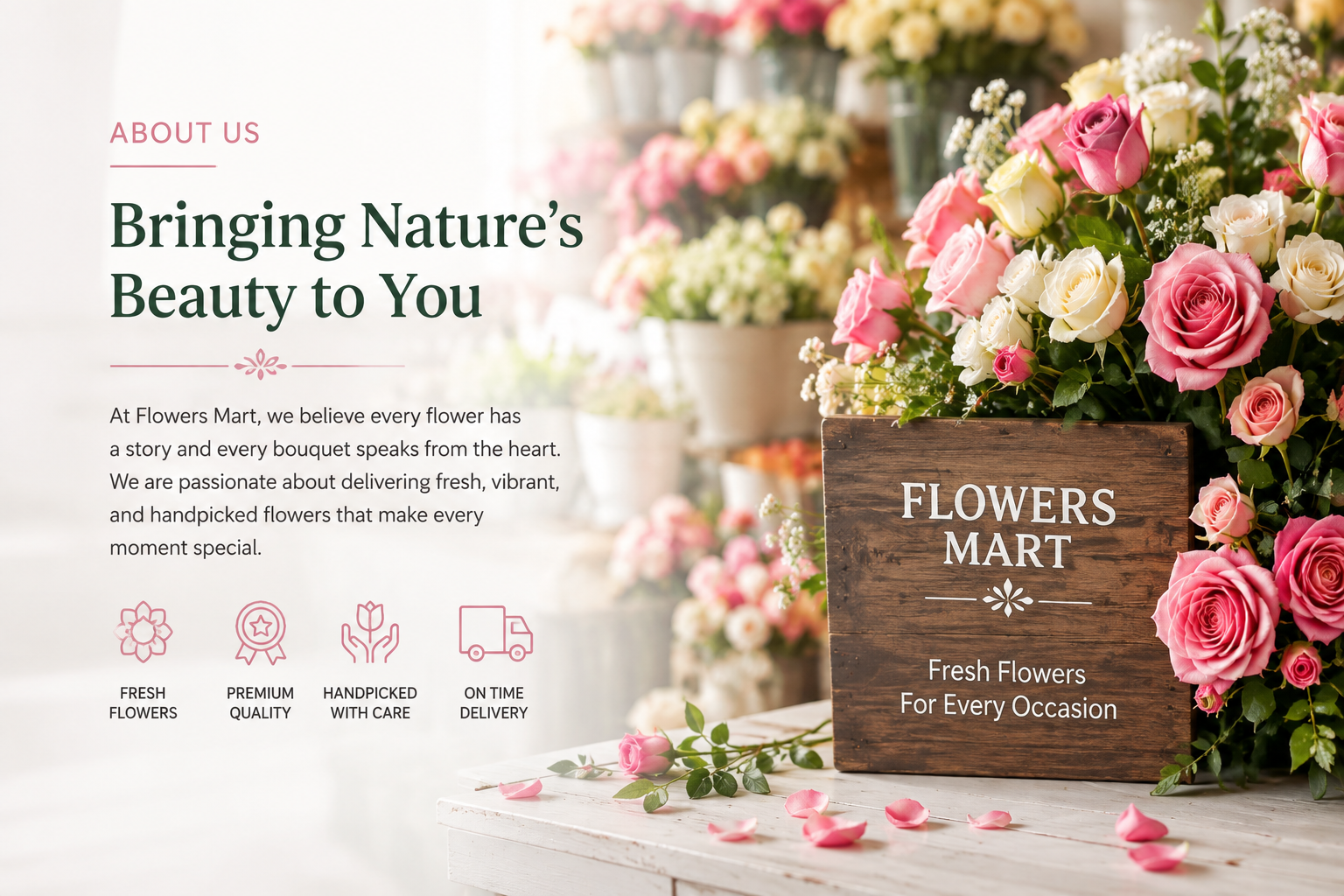 about us for flower mart